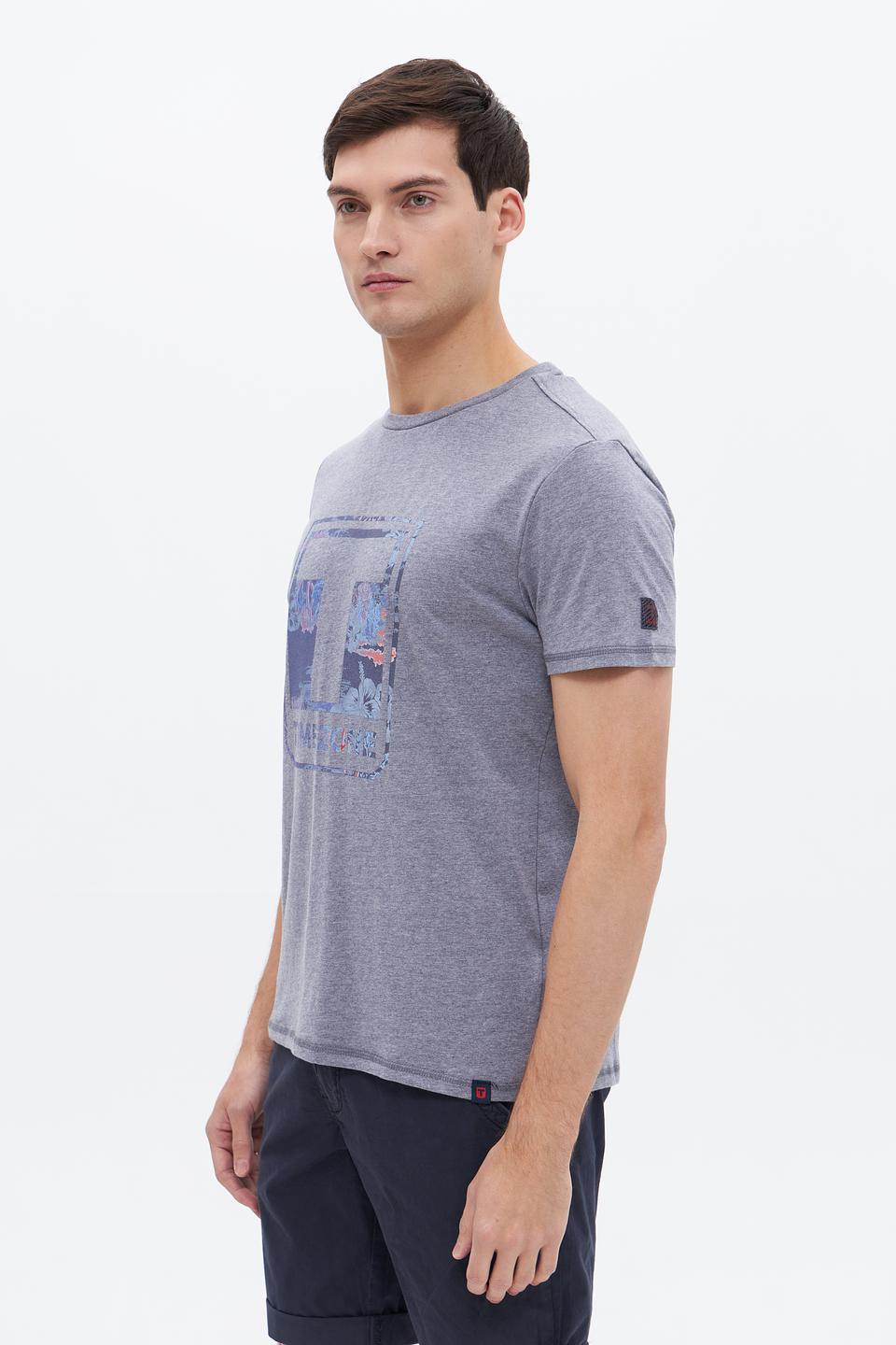 Футболка Time Zone с принтом серая