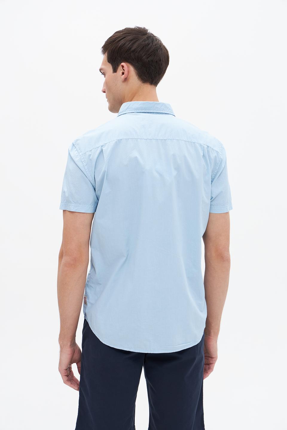 Рубашка кр Time Zone голубая