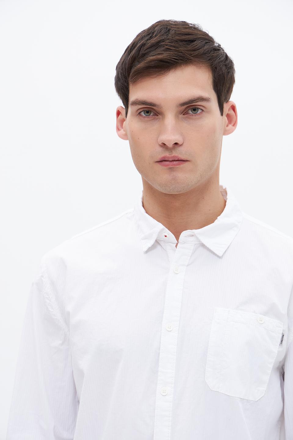Рубашка Time Zone белая с длинным рукавом