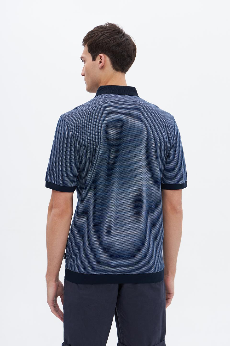 Поло Bugatti в полоску синий