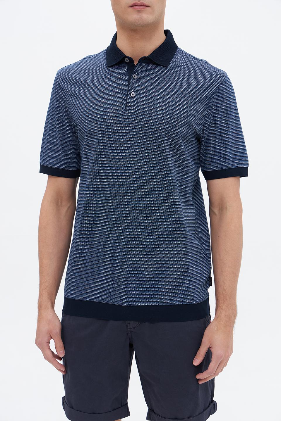 Поло Bugatti в полоску синий