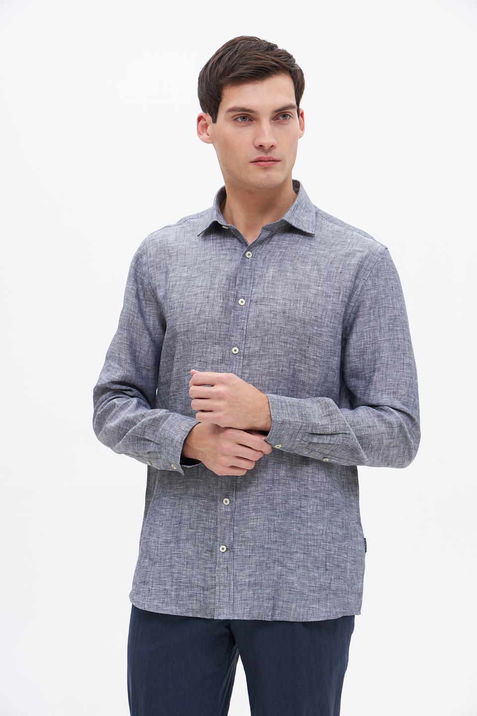 Рубашка Bugatti лен