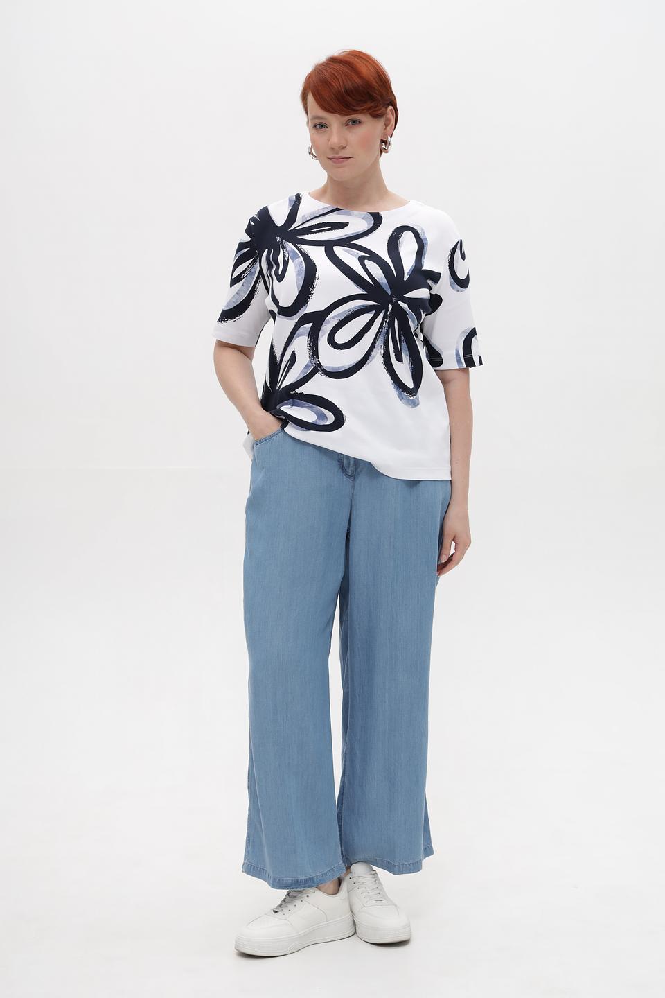 Джинсы Samoon палаццо голубые