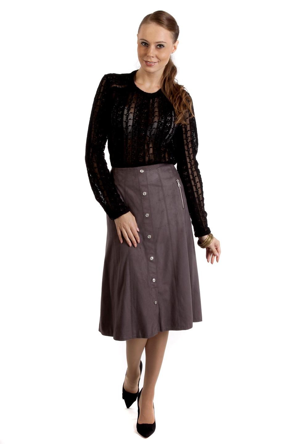 Юбка Gerry Weber плиссированная серая