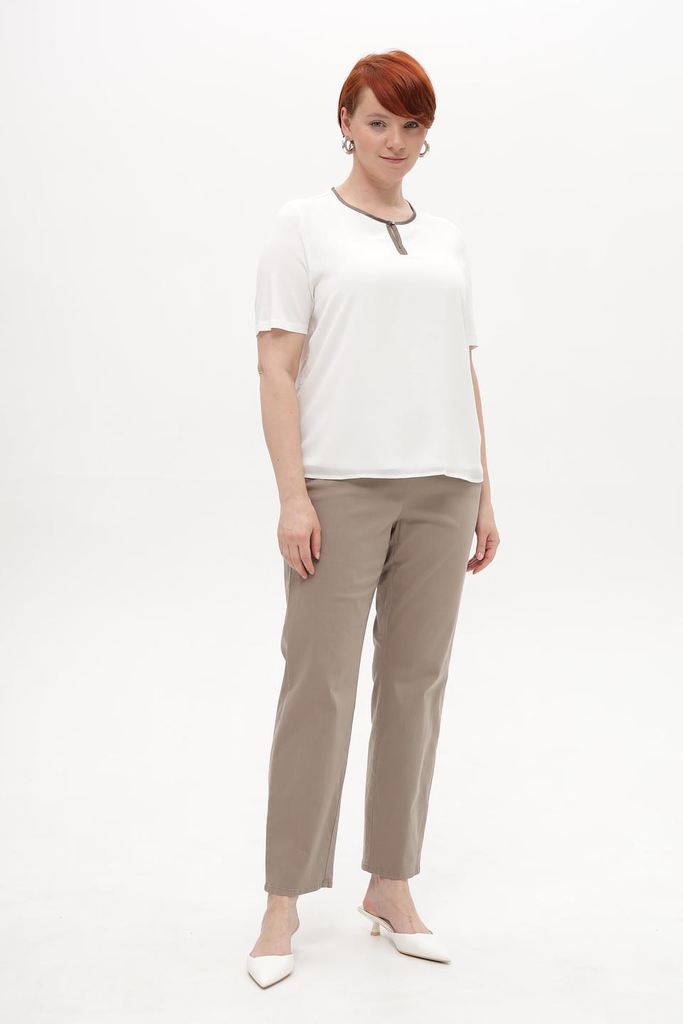 Брюки Frank Walder прямого кроя бежевые