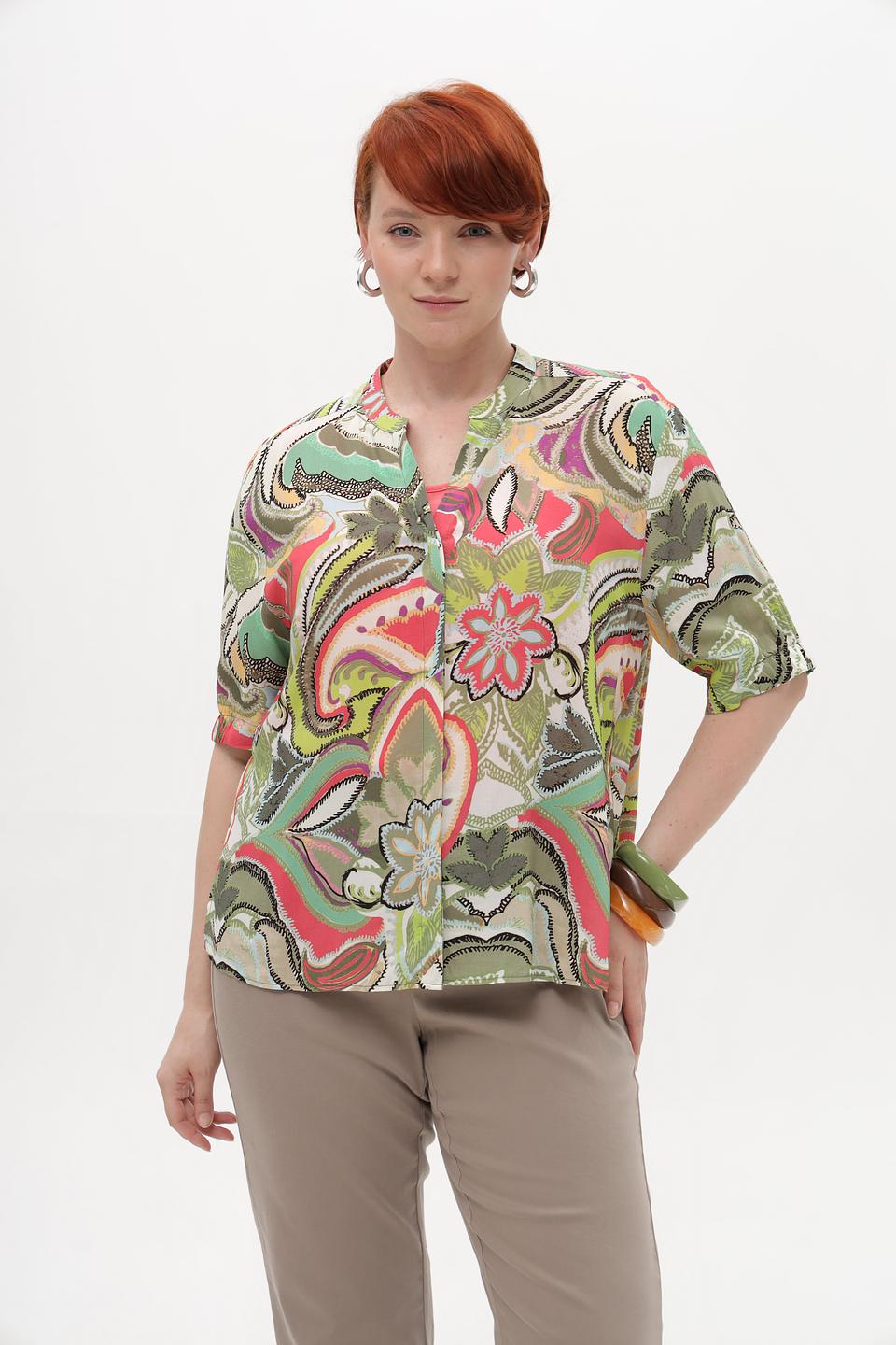 Блуза Bianca с цветочным принтом
