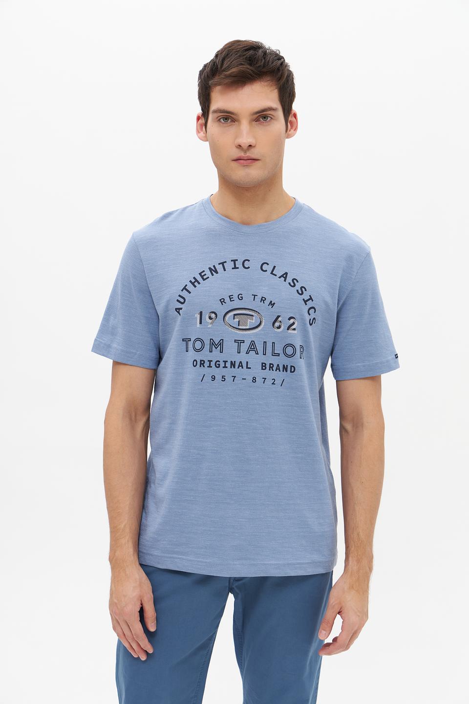 Футболка Tom Tailor Authentic Classics голубая