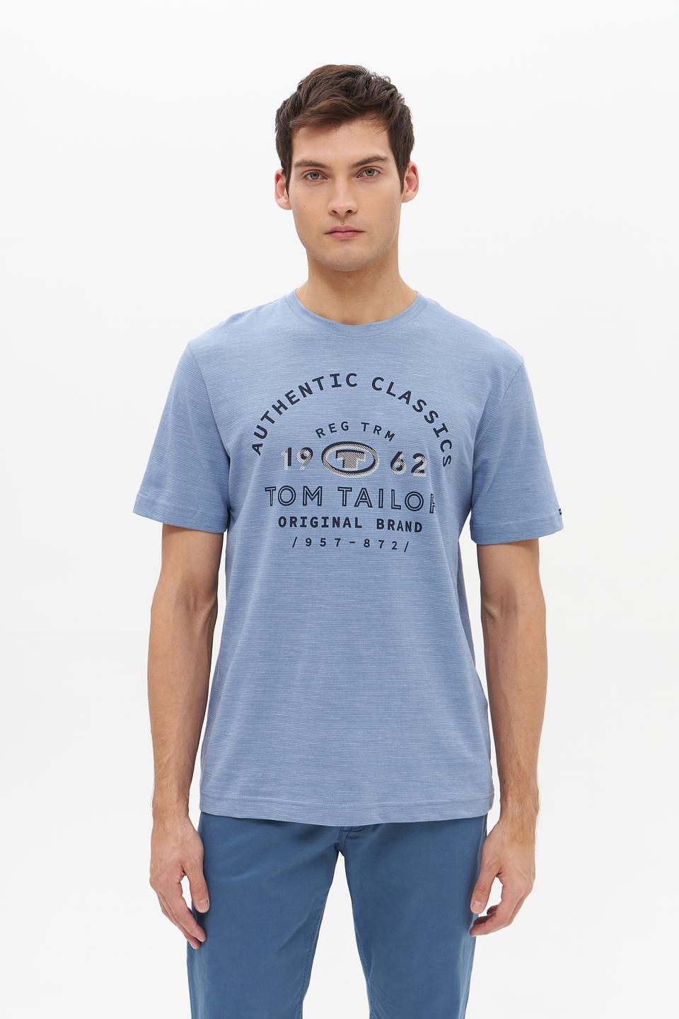 Футболка Tom Tailor Authentic Classics голубая