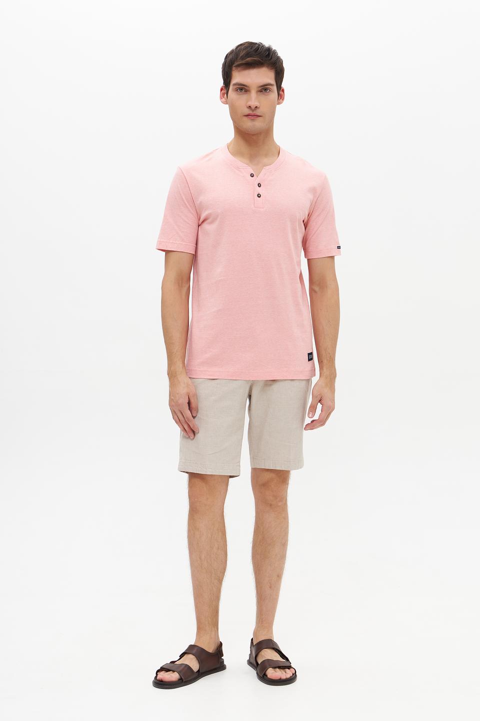 Футболка Tom Tailor с планкой розовый