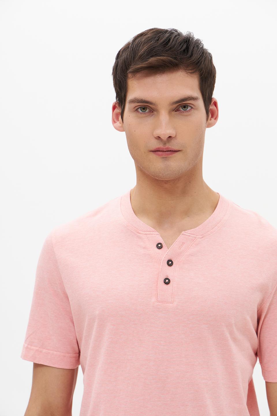 Футболка Tom Tailor с планкой розовый