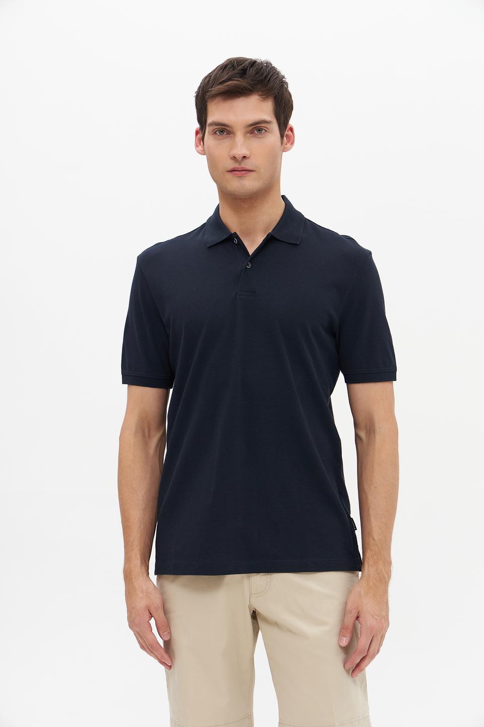 Поло Bugatti темно-синее