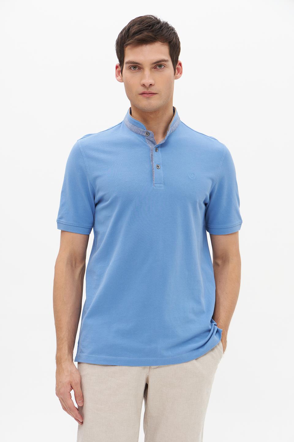 Поло Bugatti голубое