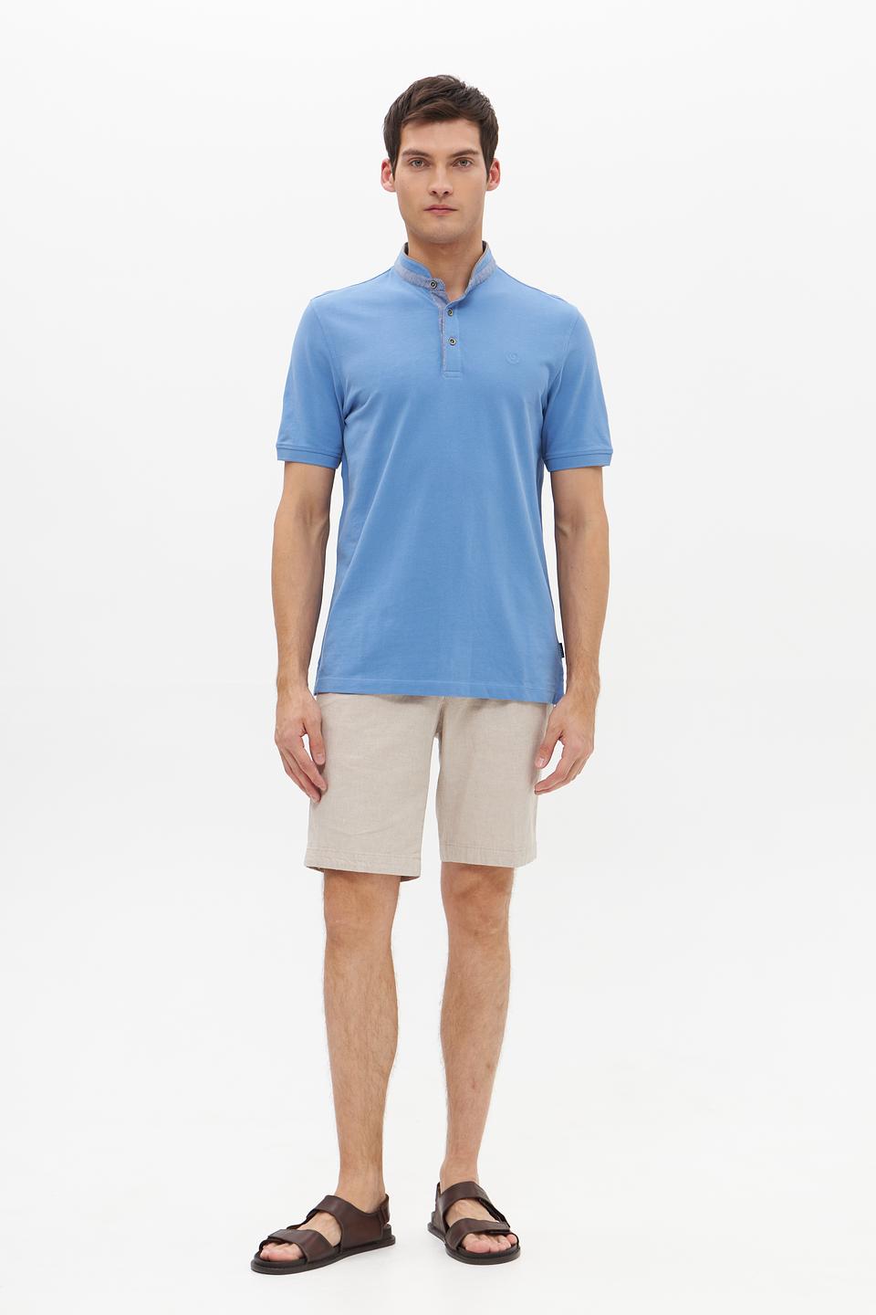 Поло Bugatti голубое