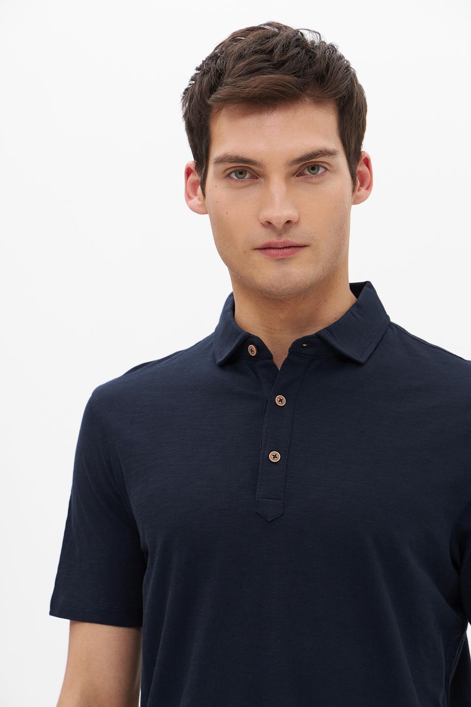 Поло Bugatti темно-синее