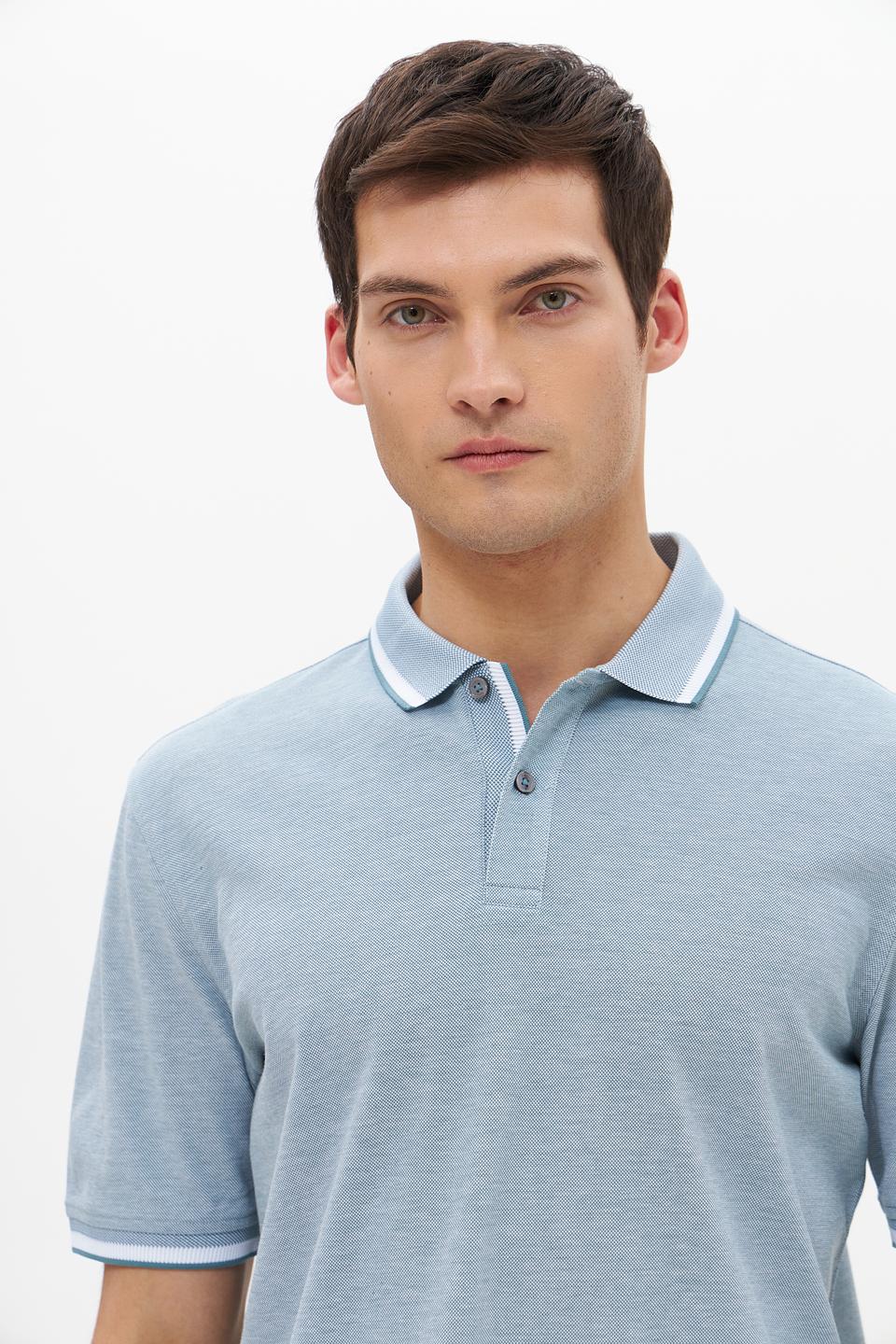 Поло Bugatti светло-голубое