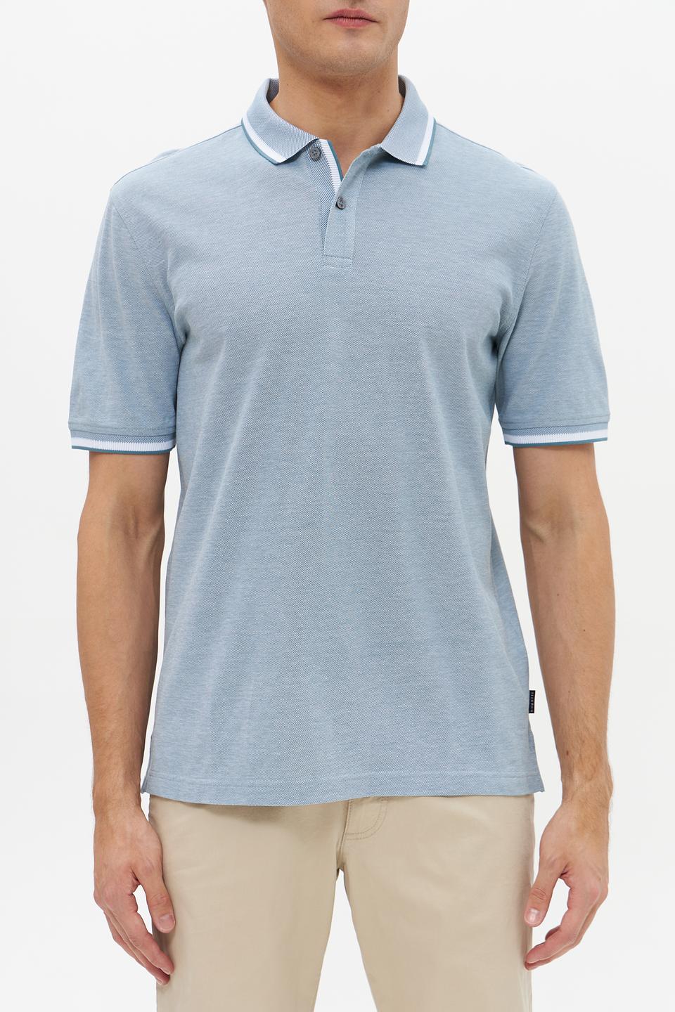 Поло Bugatti светло-голубое