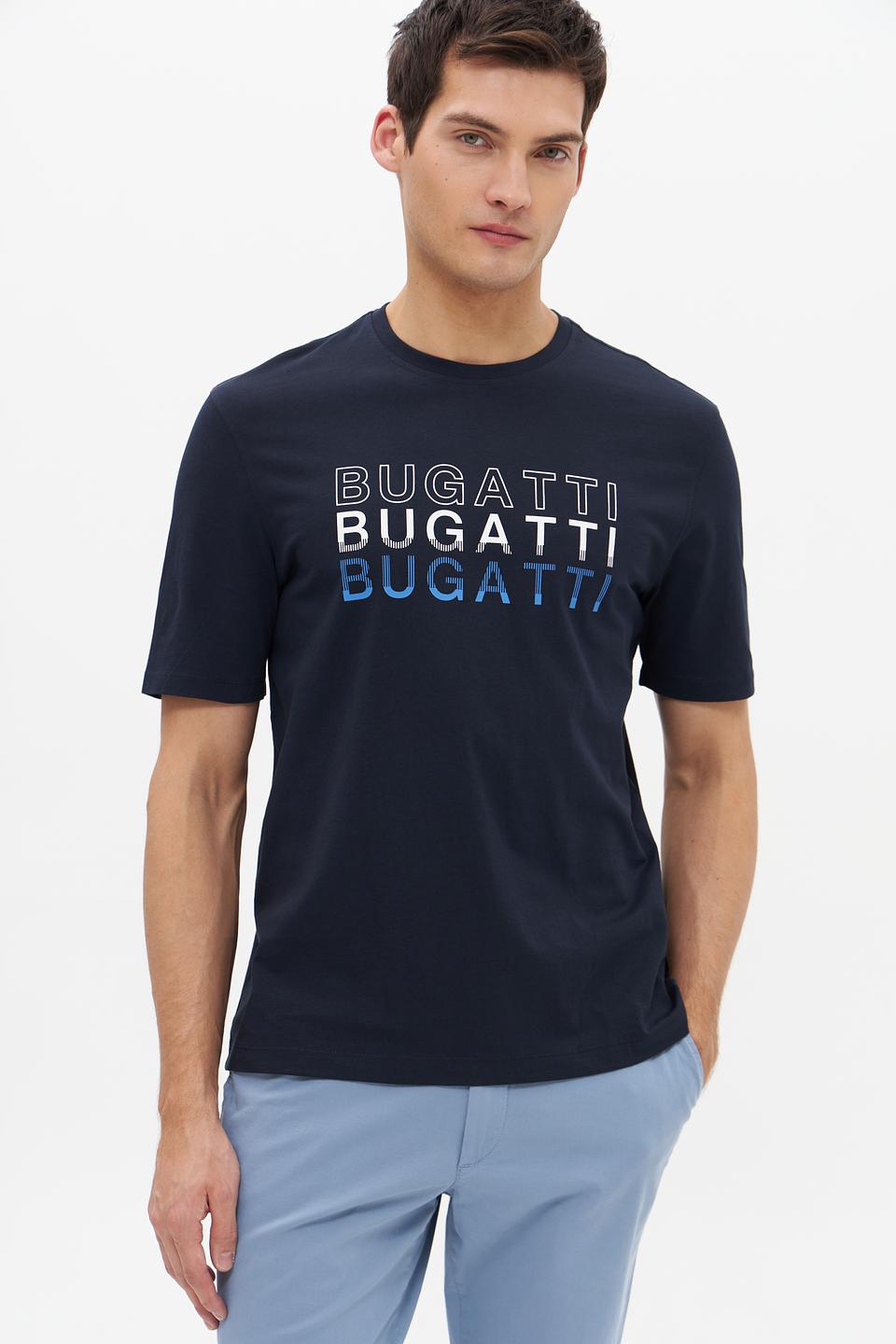 Футболка Bugatti логотип темно-синий