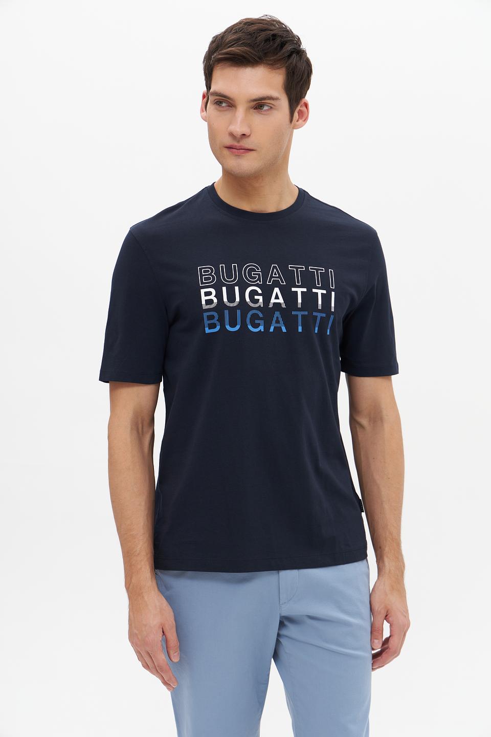 Футболка Bugatti логотип темно-синий