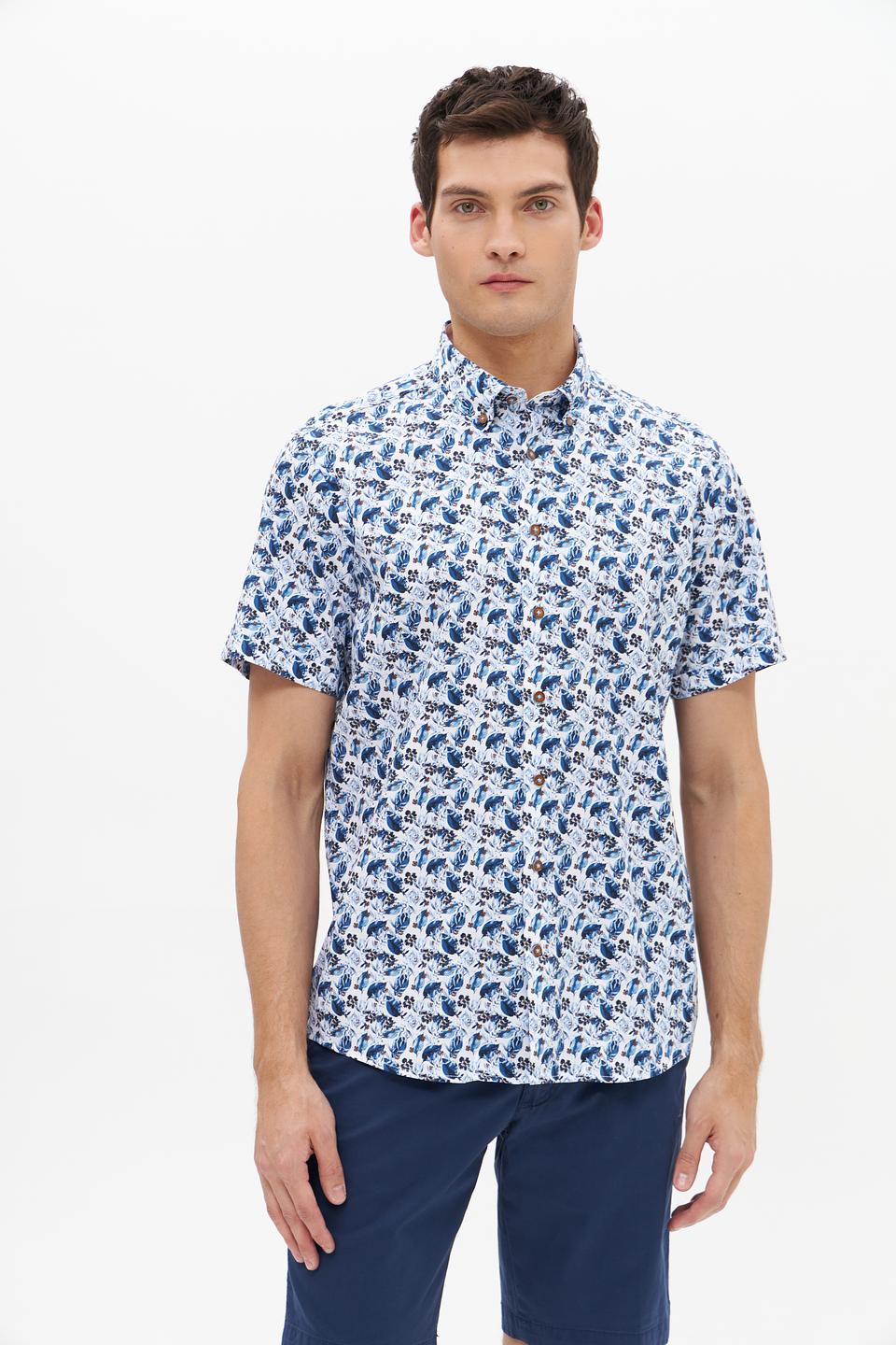 Рубашка кр-рукав Bugatti с принтом