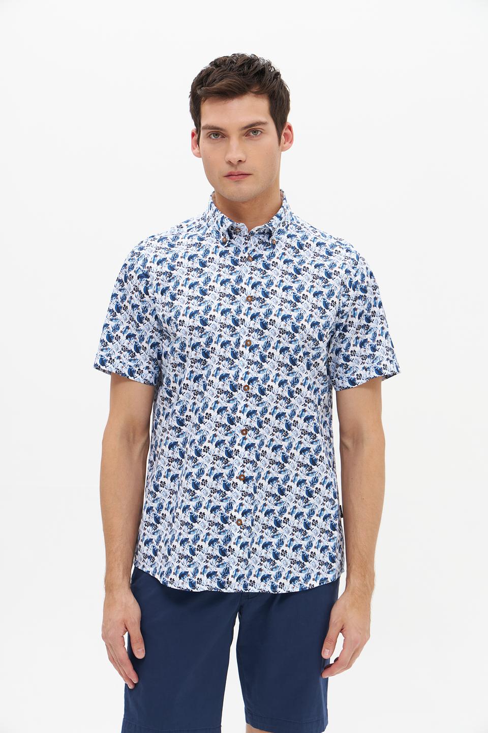 Рубашка кр-рукав Bugatti с принтом