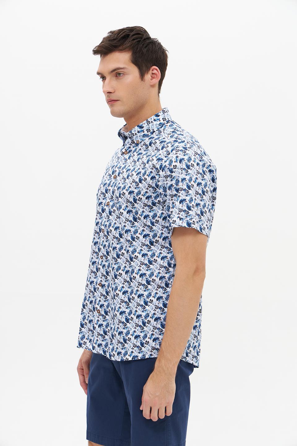 Рубашка кр-рукав Bugatti с принтом