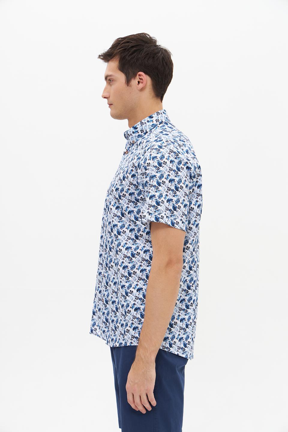 Рубашка кр-рукав Bugatti с принтом