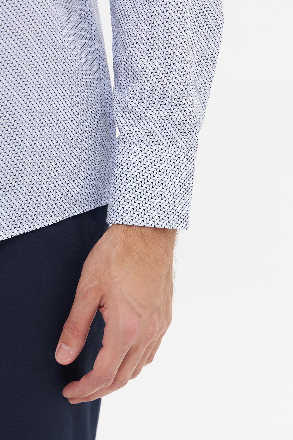 Рубашка Venti с принтом голубая