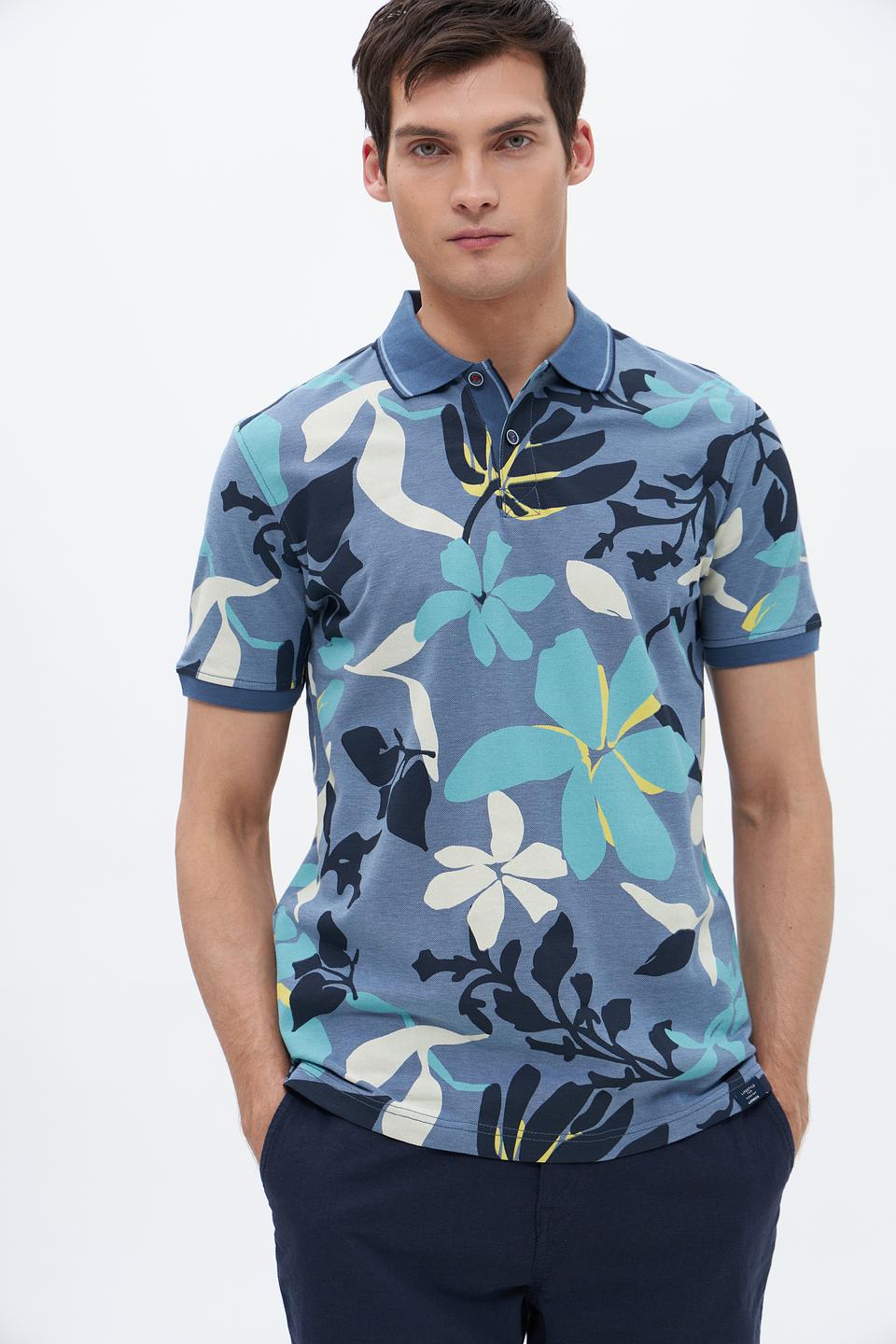 Поло Lerros с цветочным принтом