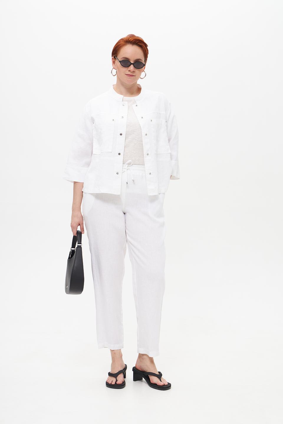 Брюки Doris Streich лен белые