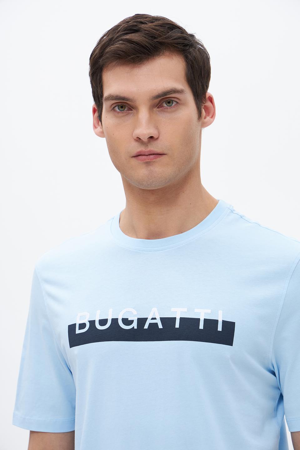 Футболка Bugatti голубая с логотипом