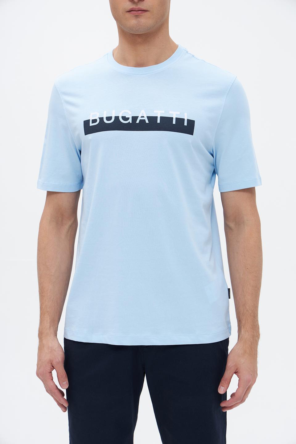 Футболка Bugatti голубая с логотипом