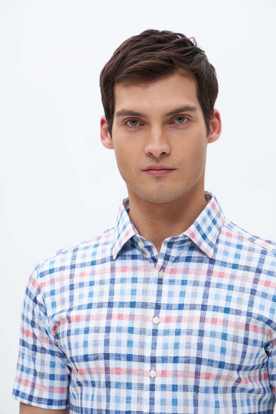 Рубашка кр Desoto в клетку