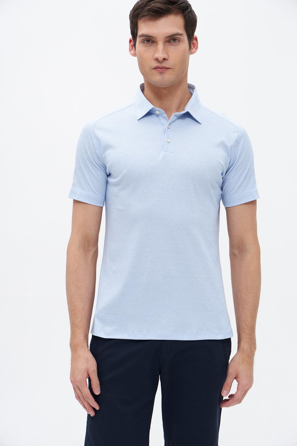 Поло Desoto мужское голубое