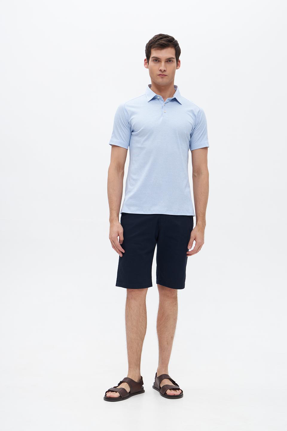 Поло Desoto мужское голубое