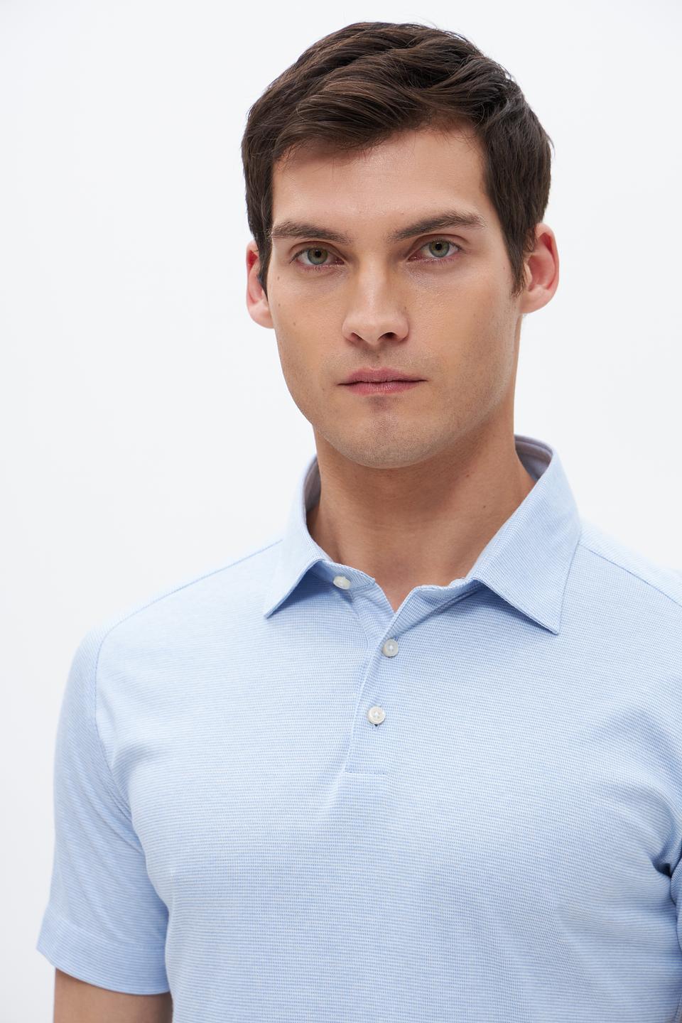 Поло Desoto мужское голубое