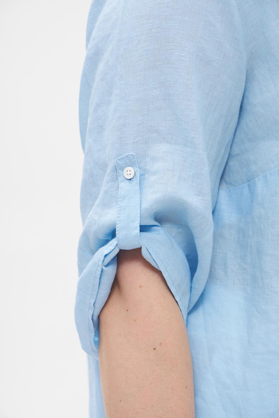 Блузка Doris Streich льняная голубая
