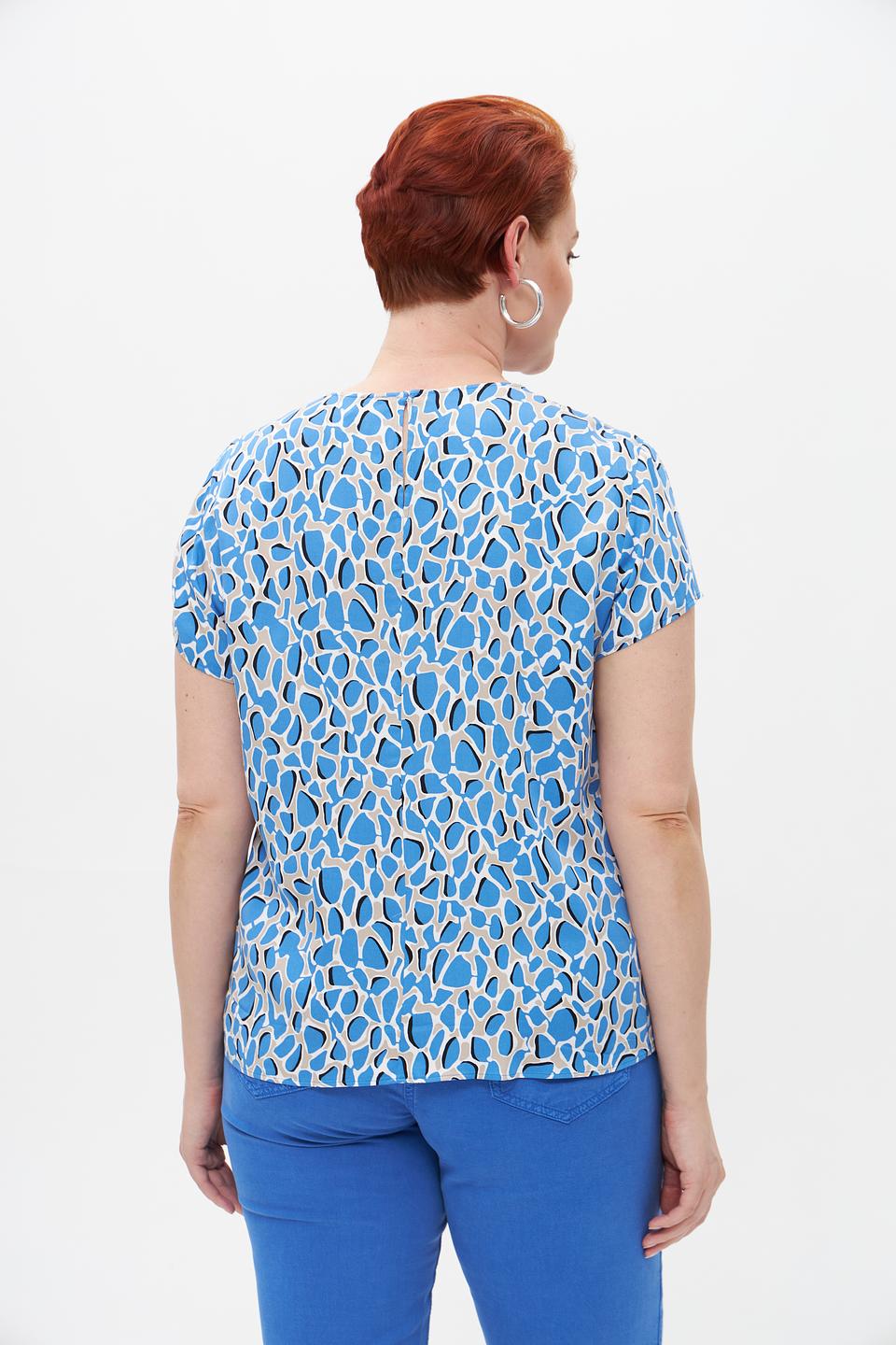 Блуза Taifun с принтом голубая