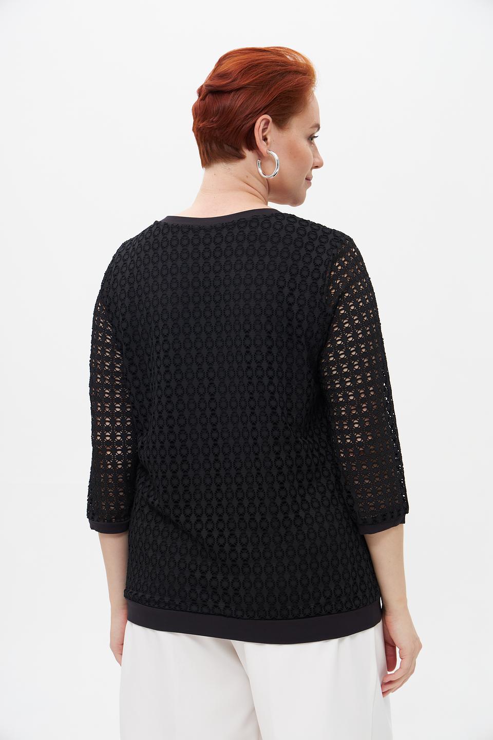 Блузка Barbara Lebek чёрная с кружевом