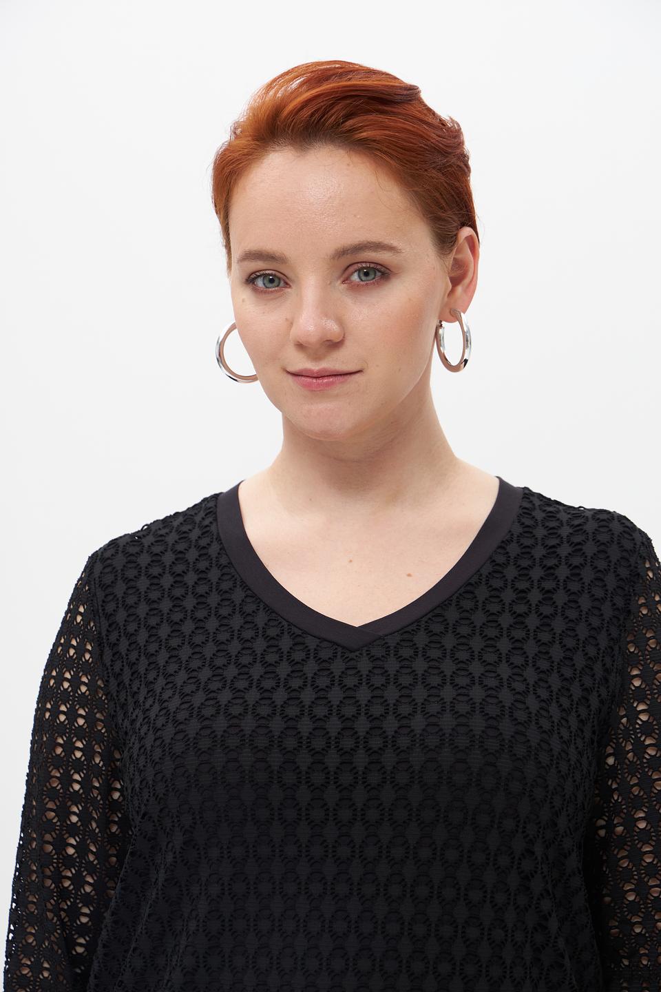 Блузка Barbara Lebek чёрная с кружевом