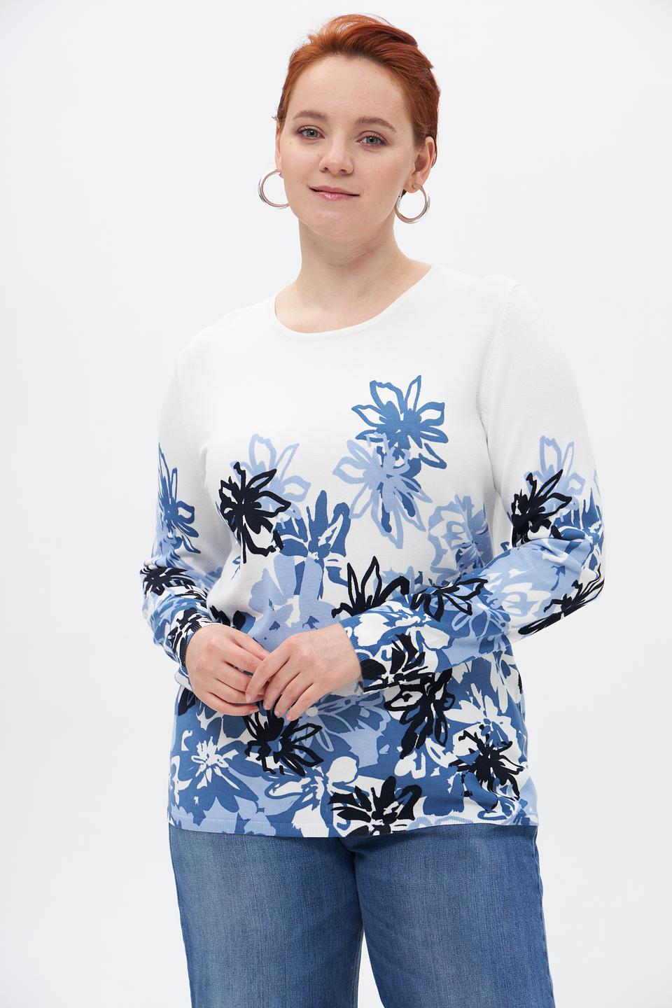 Пуловер Lebek с цветочным принтом