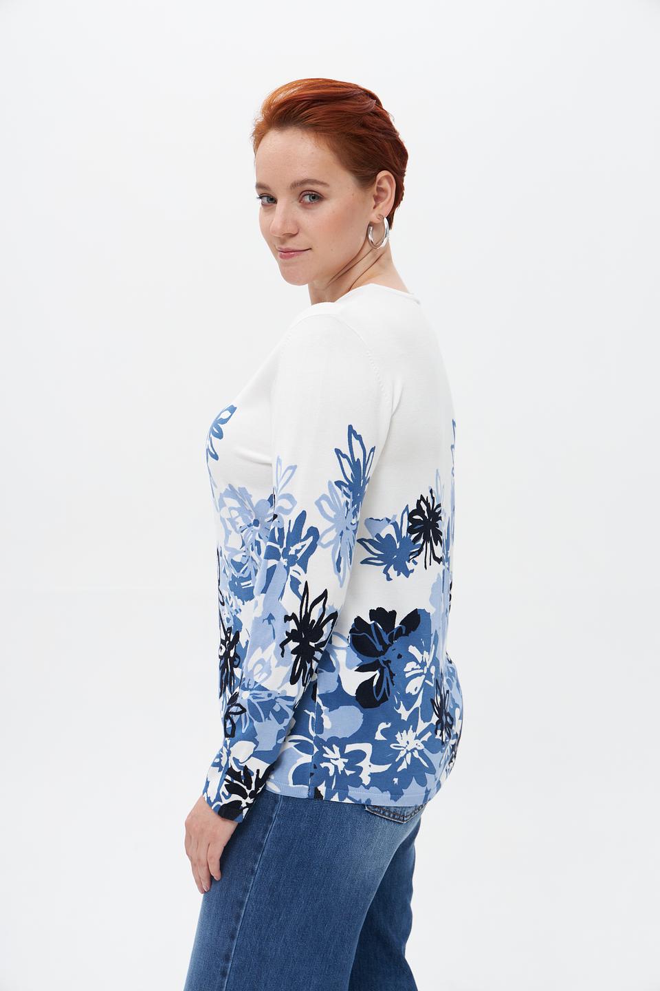 Пуловер Lebek с цветочным принтом