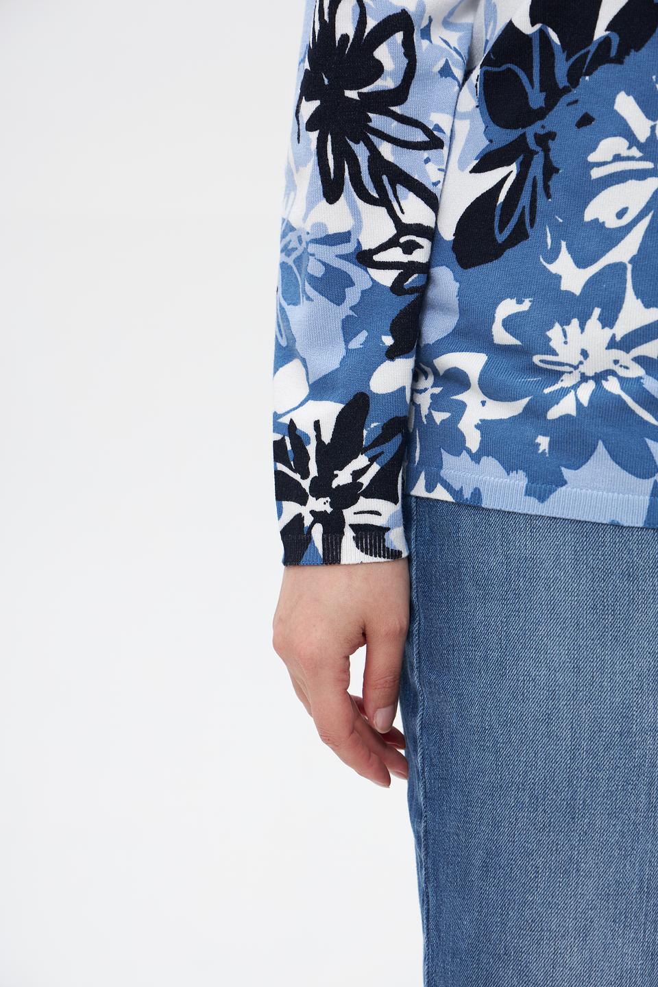 Пуловер Lebek с цветочным принтом