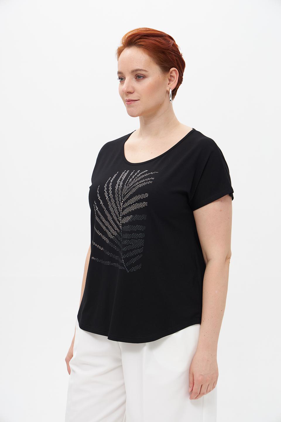 Футболка Doris Streich с декором «Лист»