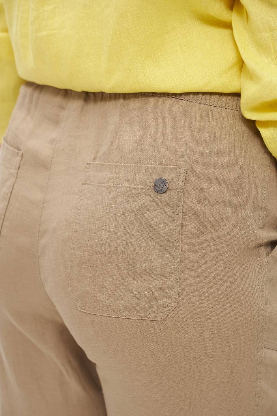 Брюки Lebek льняные бежевые