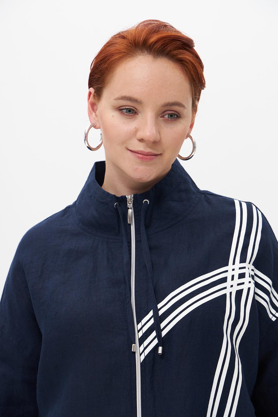 Жакет Doris Streich с полосками синий