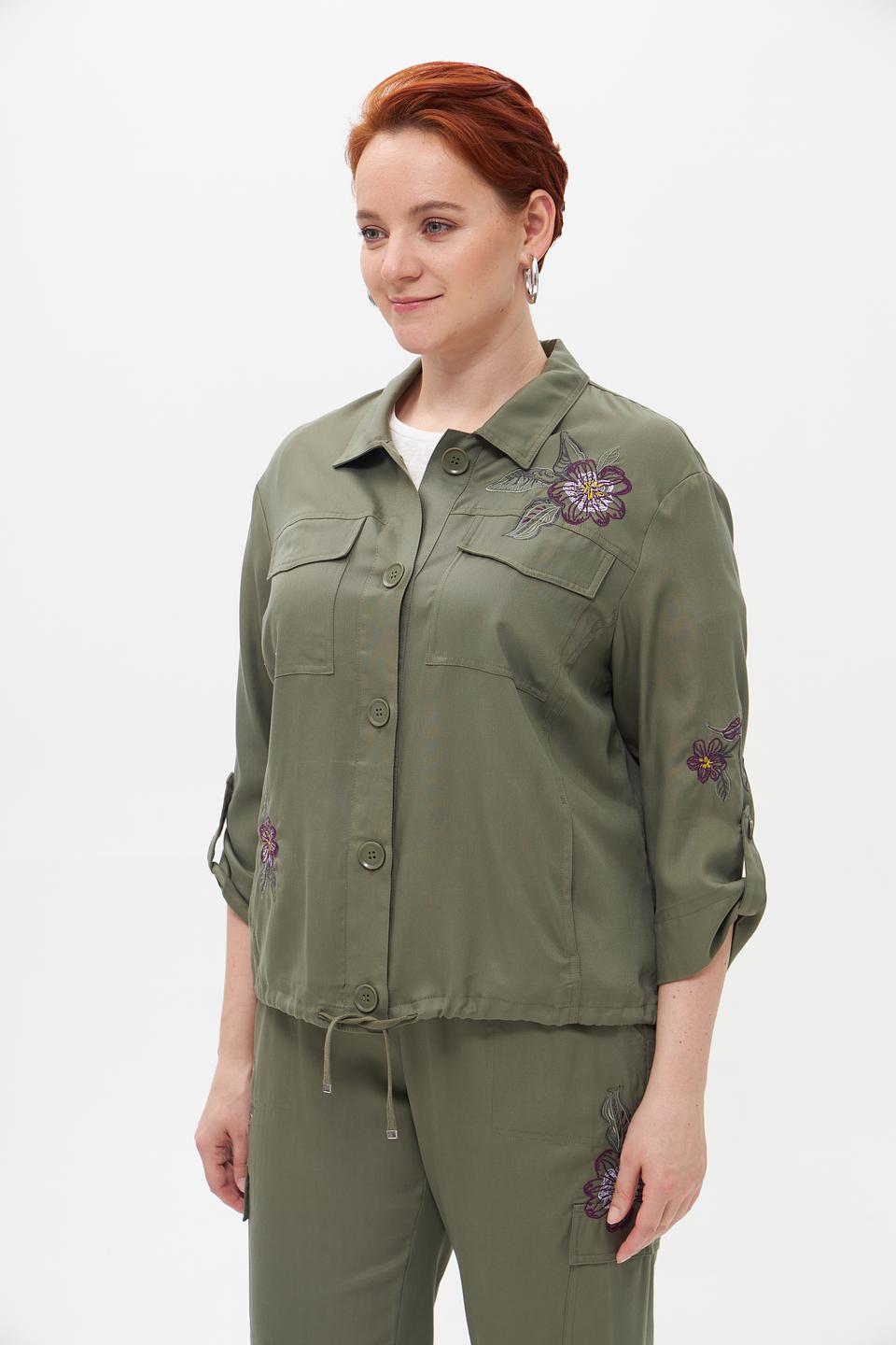 Жакет Rabe collection с вышивкой хаки