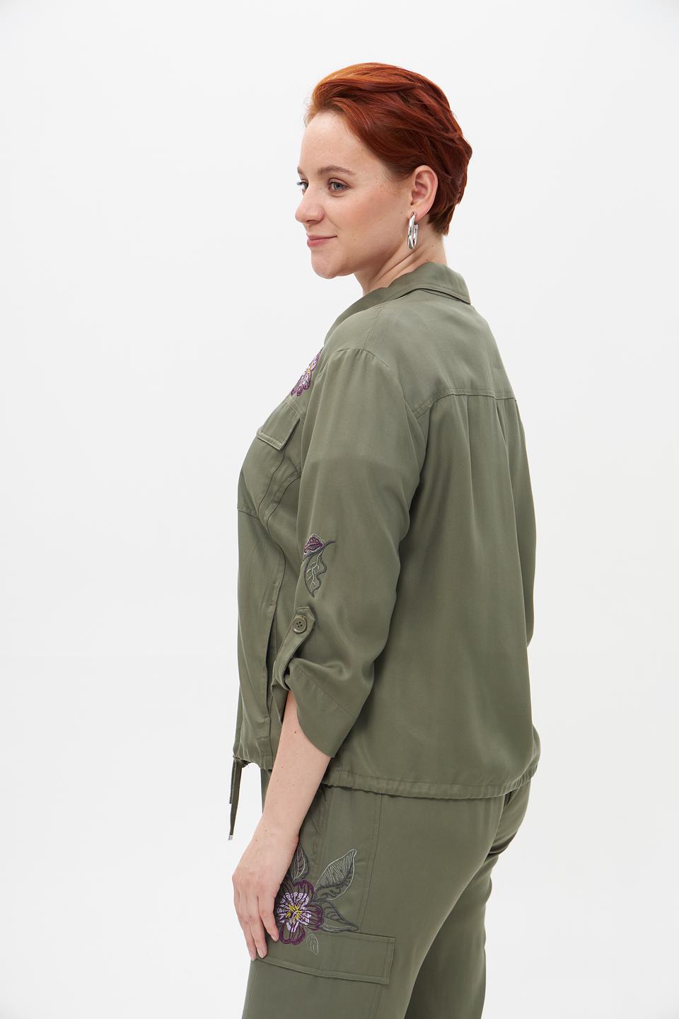 Жакет Rabe collection с вышивкой хаки