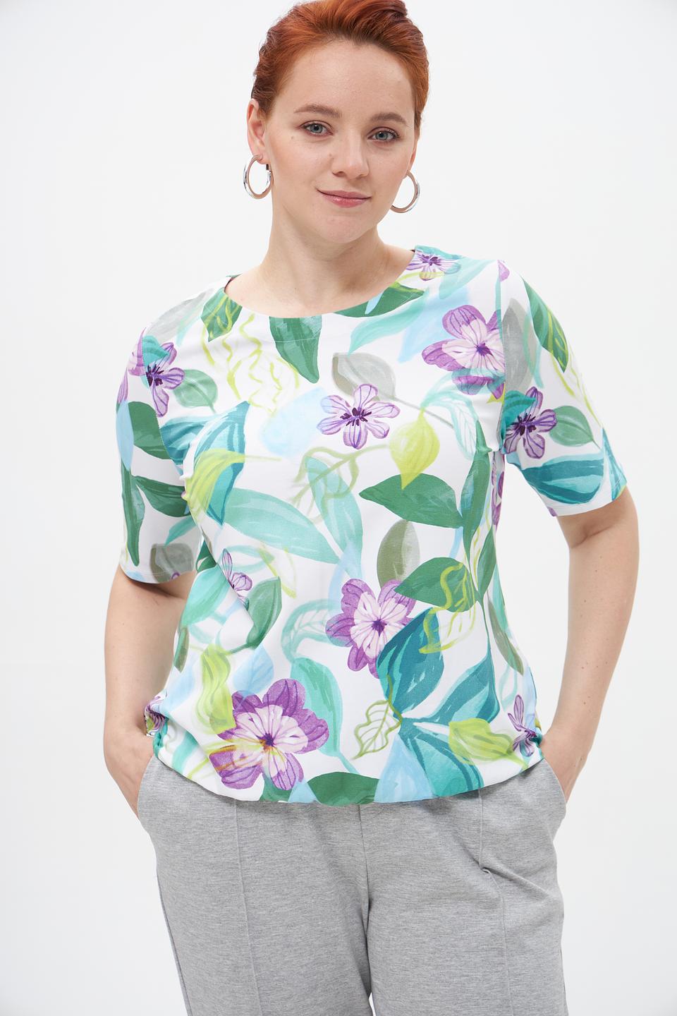 Футболка Rabe collection с цветочным принтом