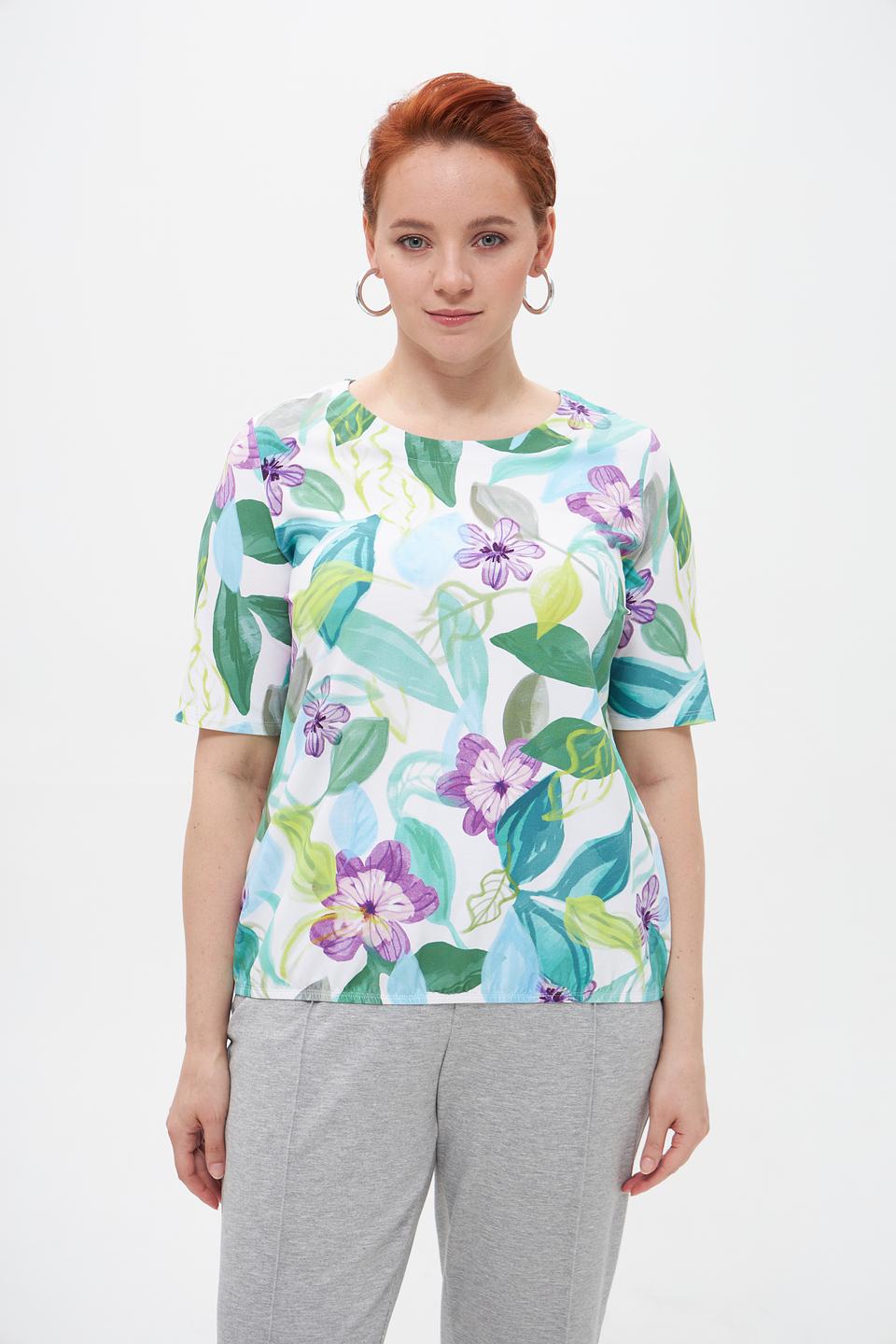 Футболка Rabe collection с цветочным принтом