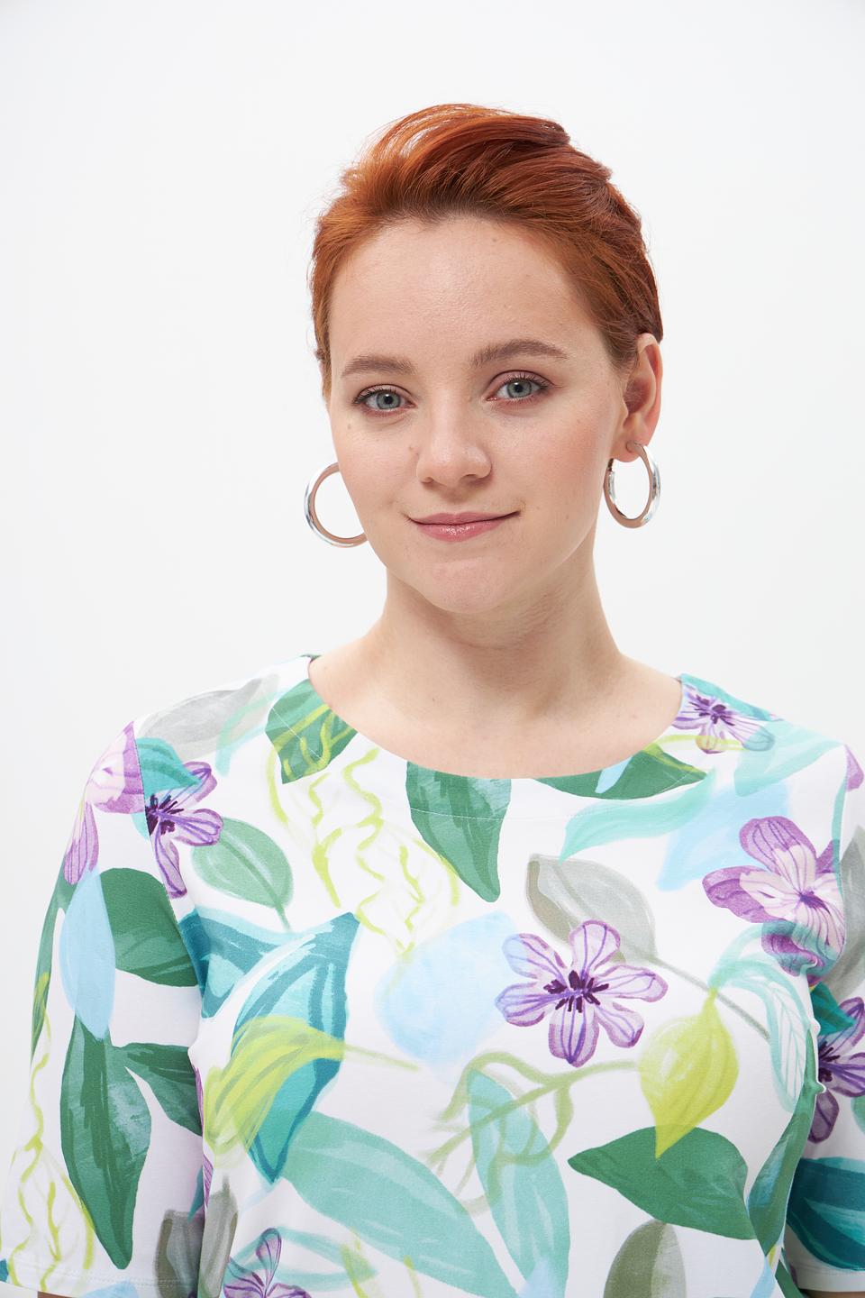 Футболка Rabe collection с цветочным принтом